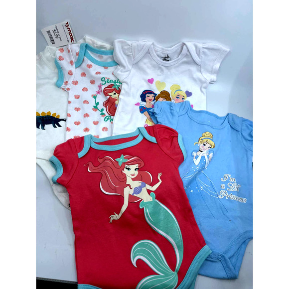 Disney Other - NWT Lot of (5) Disney & Carter One Piece Size 0-3 & 3-6 months Ariel Princess